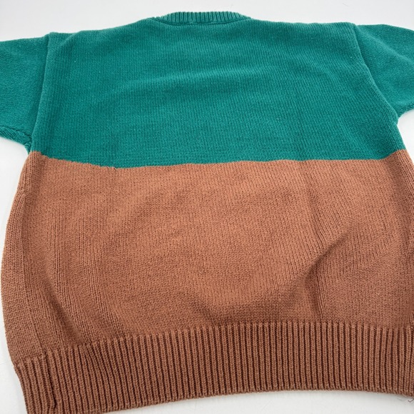 JG Hook Womens Green Rabbit Carrot Garden Knit Sweater Short Sleeve M Easter - Picture 7 of 8